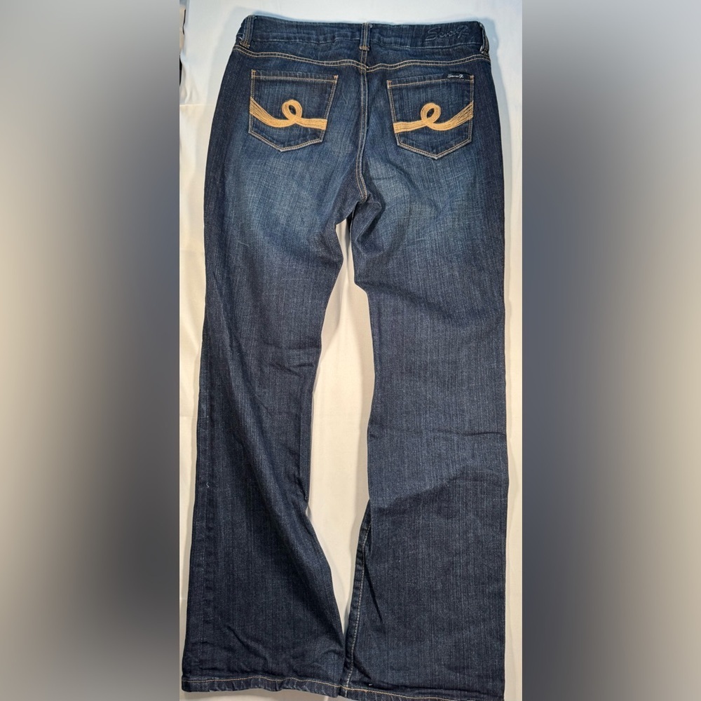 Seven7 Dark Blue Straight Leg Women's Jeans - Picture 4 of 6